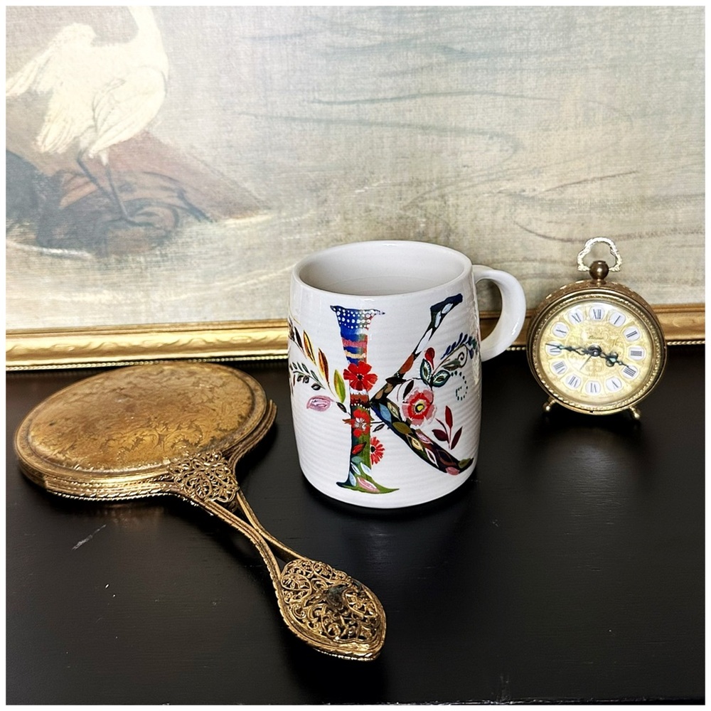 Anthro “Petal Palette Monogram Mug” - Picture 2 of 11